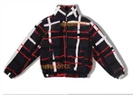 Women Block Striped Sherpa Polar Jacket