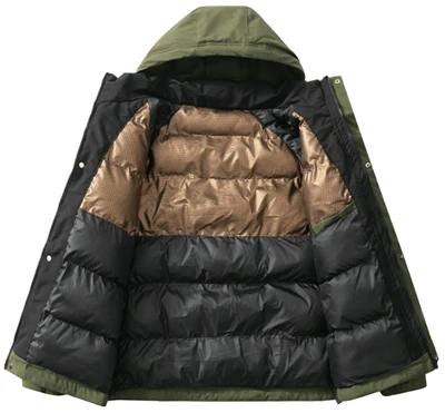 Hooded puffer cotton jacket lining