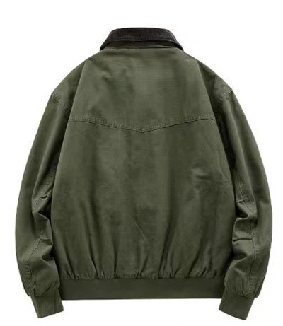 mens quilted work jacket back