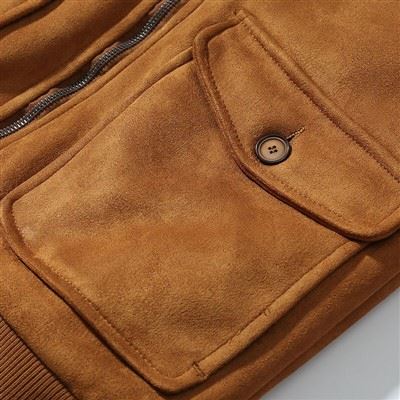 Padded coat with fleece pocket