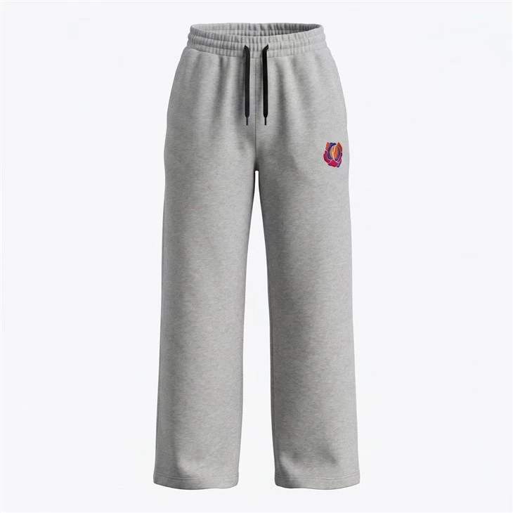 Heavy Cotton Blend Wide Leg Track Pants