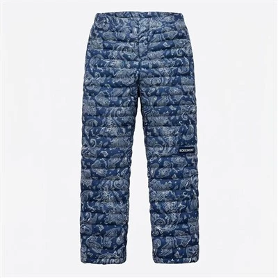 Lightweight Insulated Paisley Print Padded Track Pants