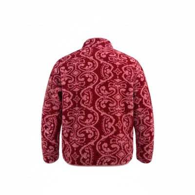 Paisley Print Half-Zip Sherpa Fleece Jacket suppliers