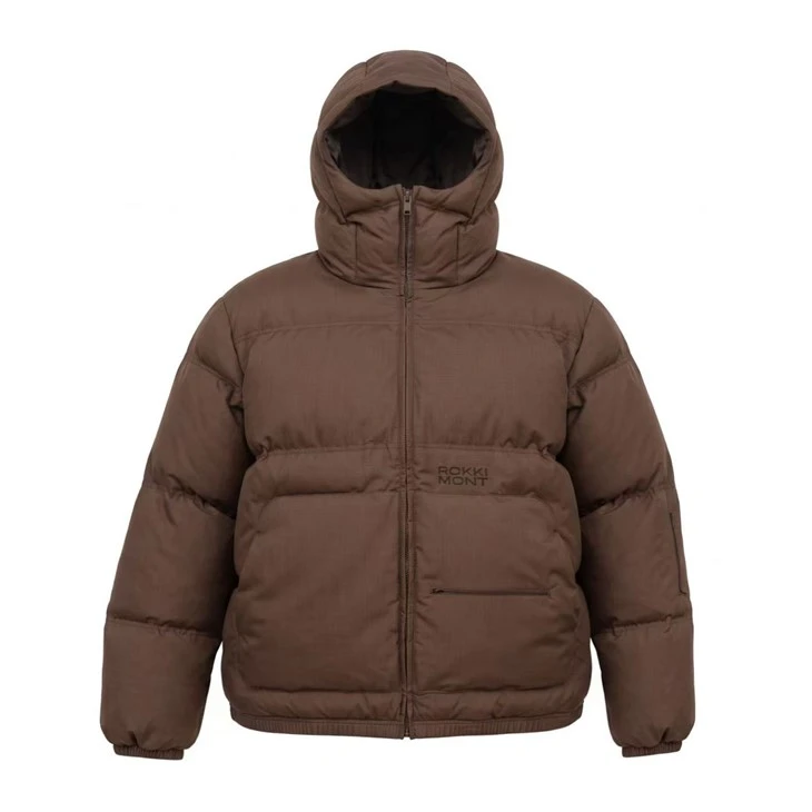 Men's Brown Padded Parka Jacket