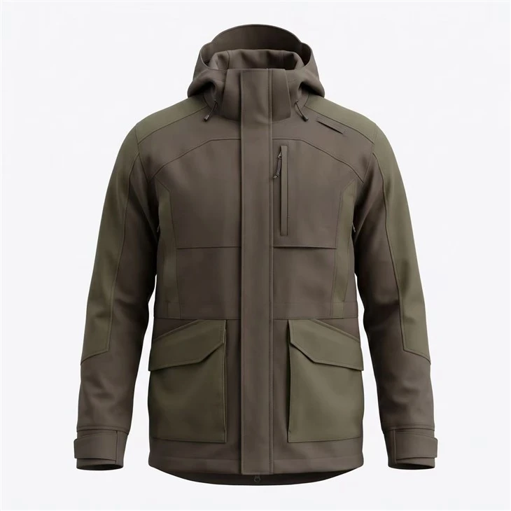 Multi‑Pocket Sherpa‑Lined Hunting Jacket