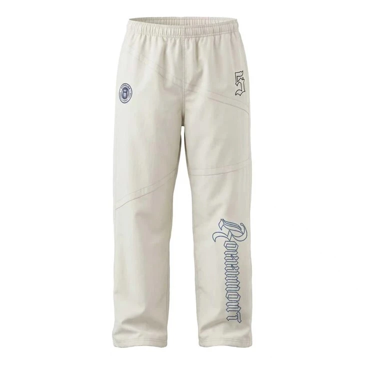 Men's Embroidery White Track Pants