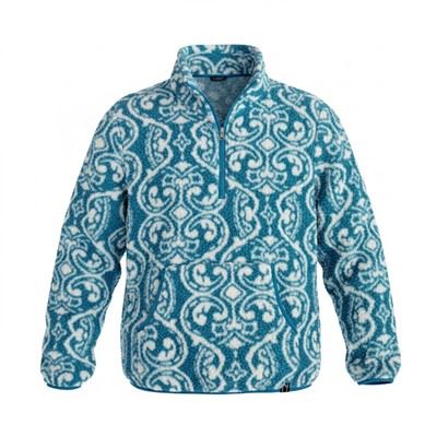 Printed fleece jacket