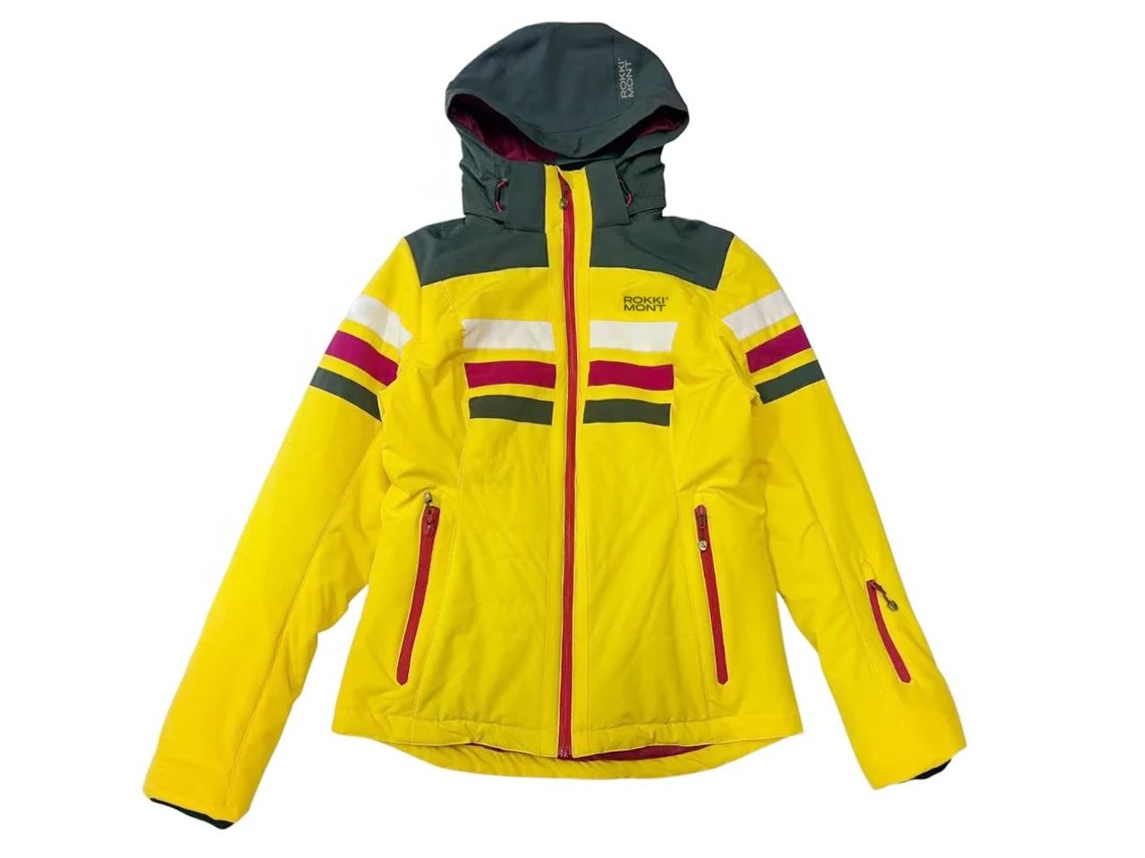 Women's Multi-Stripe Color Block Stretch Ski Jacket Women's Multi-Stripe Color Block Stretch Ski Jacket