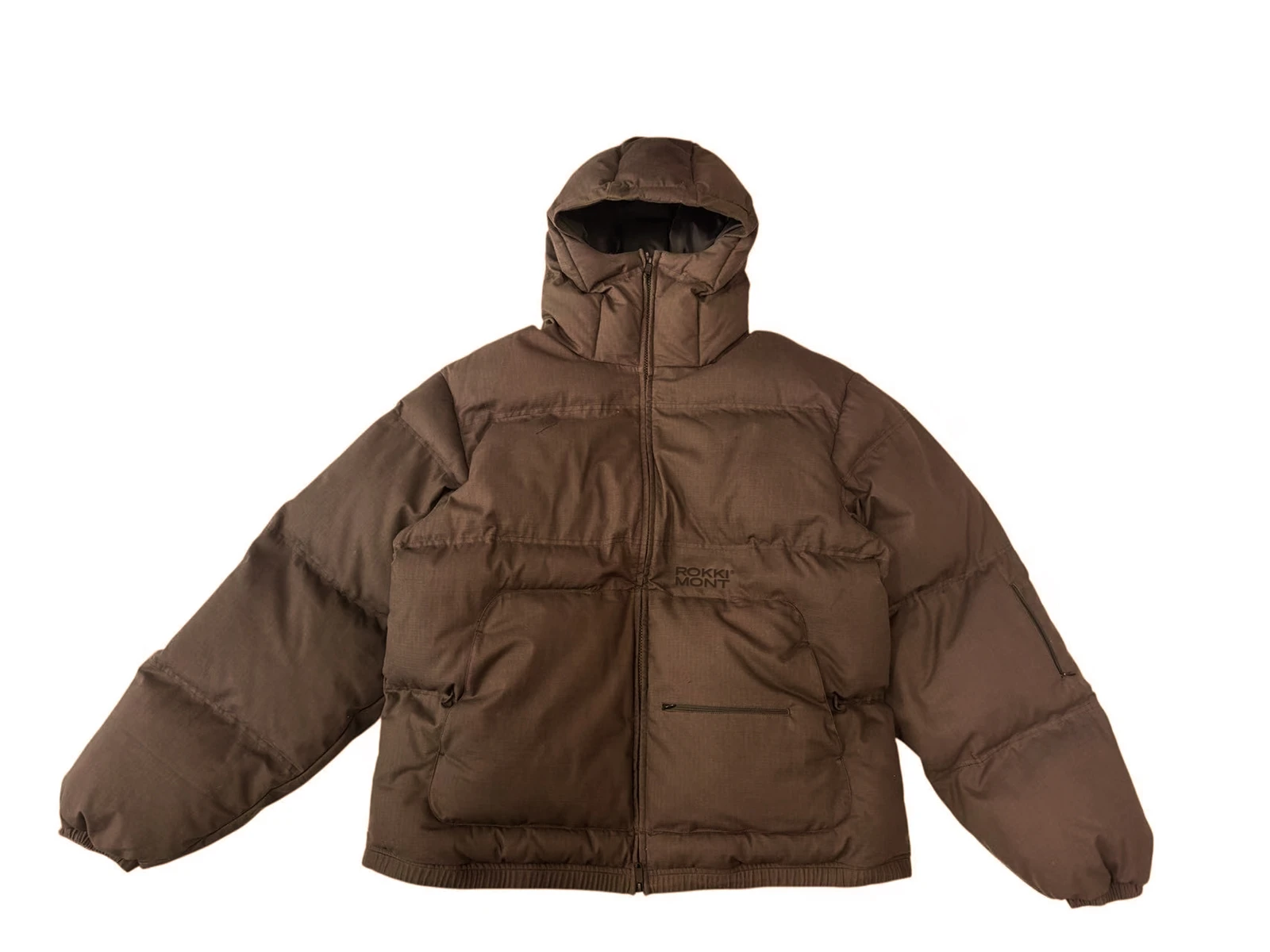 Men's Brown Padded Parka Jacket Men's Brown Padded Parka Jacket