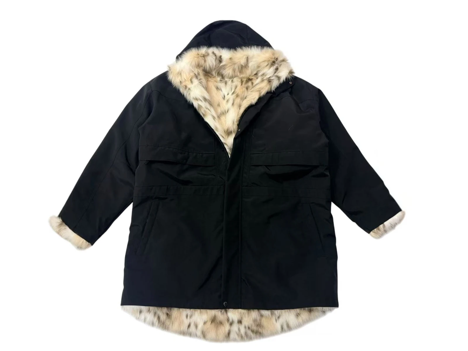 Hooded Faux Fur Lined Custom Parka Hooded Faux Fur Lined Custom Parka