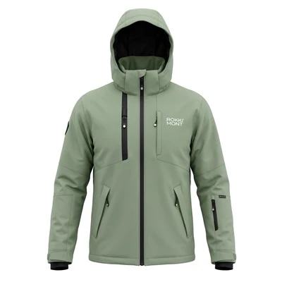 Men's Olive Green Nylon Ski Jacket