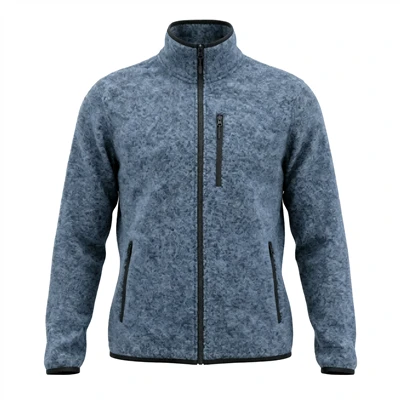 Heathered Sherpa Fleece Full Zip Jacket factory