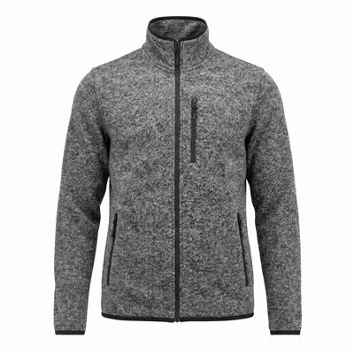 Heathered Sherpa Fleece Full Zip Jacket