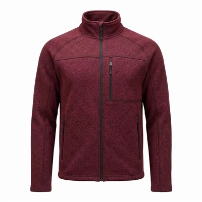 Heather Knit Fleece Full Zip Jacket