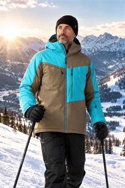 Men's Block Nylon Twill Ski Jacket best