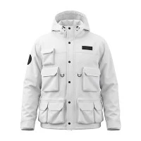 Multi-Pocket Cargo Hooded Hard Shell Jacket