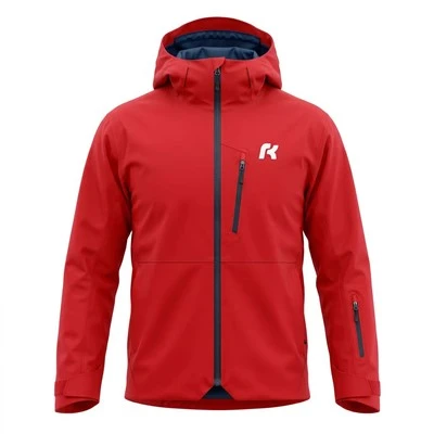 Men's Bright Red Hard Shell Ski Jacket