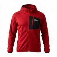 Men's Hooded Grid Fleece Midlayer Jacket