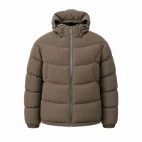 Nylon Shiny Yarn Curved Quilted Puffer Jacket