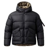 Reversible Men's Hooded Puffer Jacket