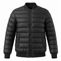 Men's Quilted Bomber Puffer Jacket