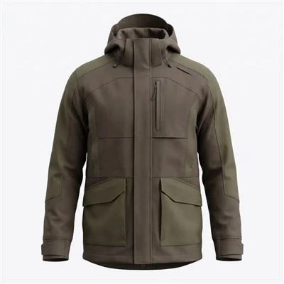 Multi‑Pocket Sherpa‑Lined Hunting Jacket