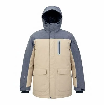 Men's Color Block Ripstop Ski Jacket