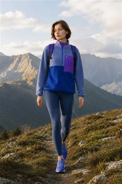 Color‑Block 1/4 Zip Recycled Micro Polar Fleece Pullover price