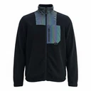 Black Reflective Full-Zip Fleece Jacket