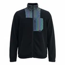 Black Reflective Full-Zip Fleece Jacket