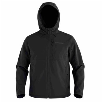 Men's Black Hooded Softshell Jacket